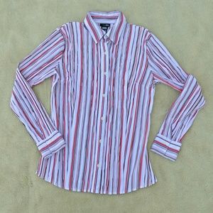 East 5th blouse striped krinkly M